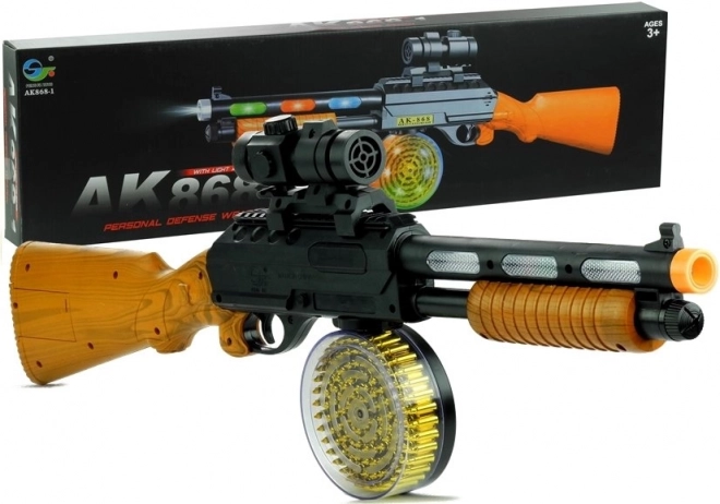 toy ak 868 rifle with lights and sounds 60 cm