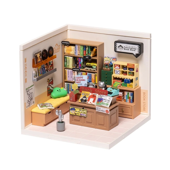 Libreria autentica in miniatura