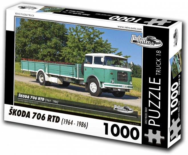 Retro Cars Puzzle Truck Škoda 706 RTD 1000 Pieces