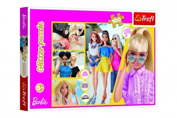 Glitter Puzzle Barbie 100 Pieces