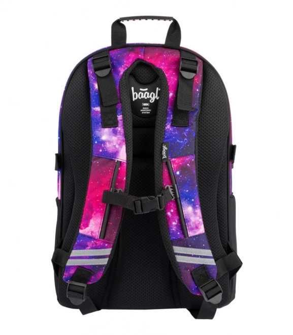 BAAGL School Set Skate Galaxy: Backpack, Pencil Case, Drawstring Bag