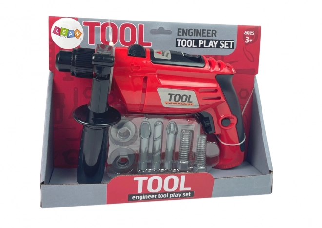 Drill Toy for Little Handyman with Screws and Bits