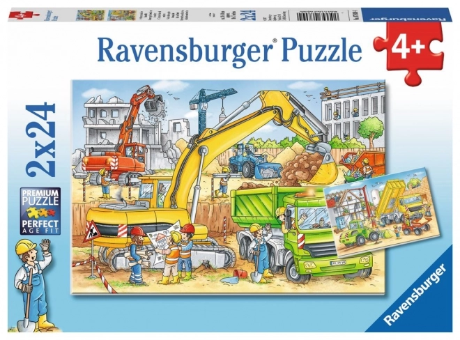 Construction Site Puzzle 2x24 Pieces