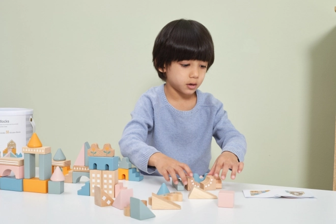 Wooden Building Blocks Set 50 Pieces