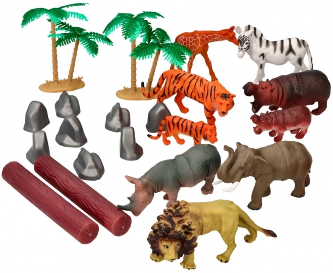 Safari Animal Figures Set with Accessories