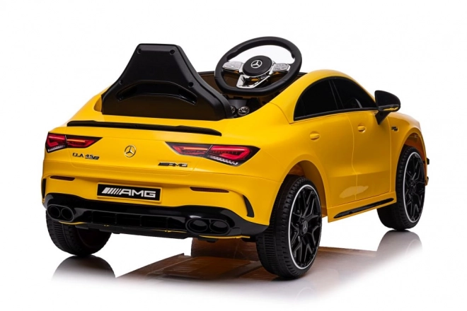 Electric Ride-On Car Mercedes CLA 45S AMG Yellow 4x4