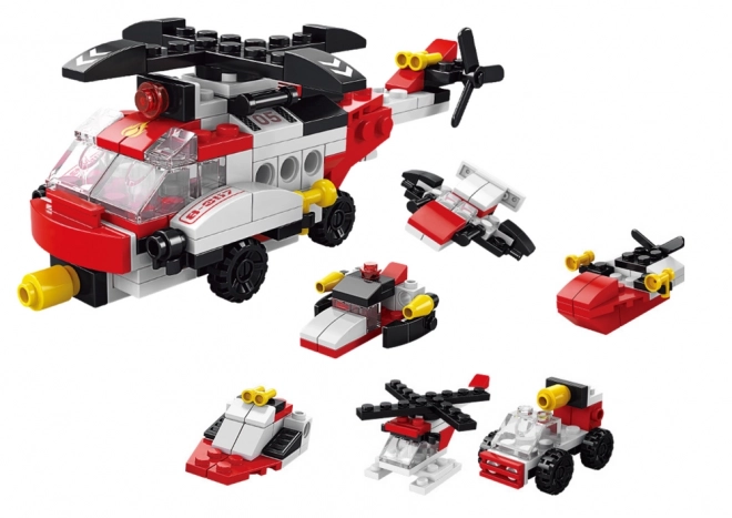 Construction Blocks Helicopter 6-in-1 DIY Set