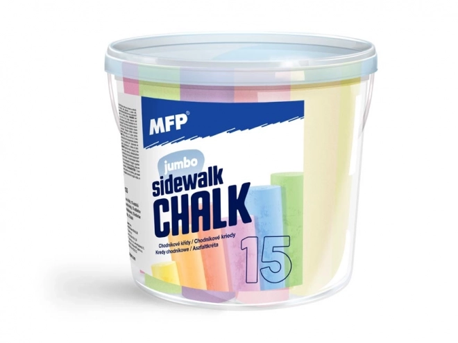 Sidewalk Chalk Bucket Multicolor Set