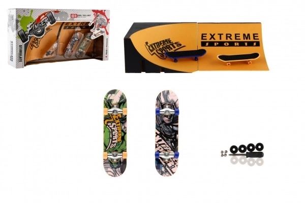 Fingerboard Skateboard Set with Ramp