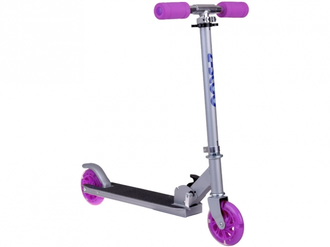 Foldable Children's Scooter with Light-Up Wheels – Purple