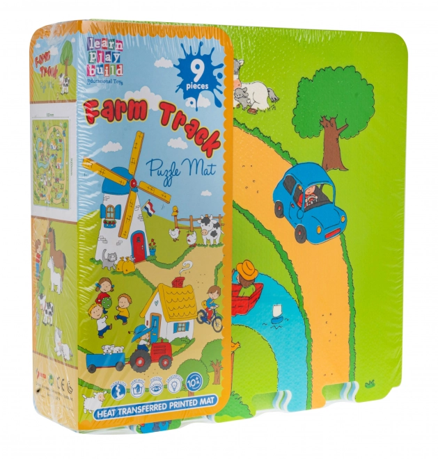 Farm Life Play Mat with 9 EVA Foam Puzzle Pieces