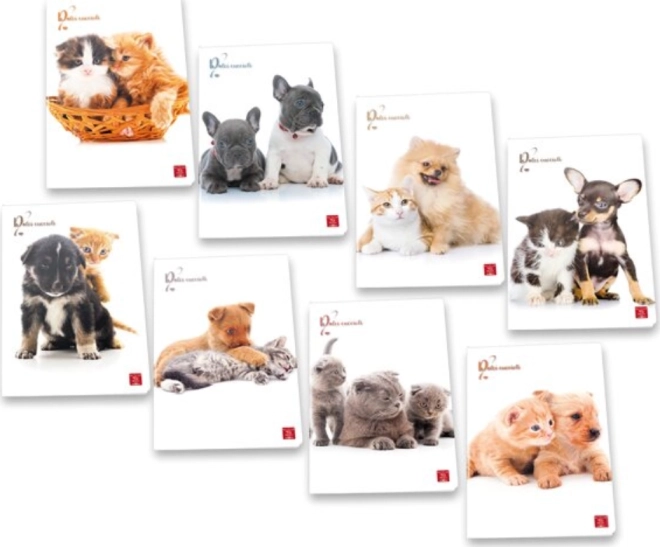 Pigna school notebook with pet themes