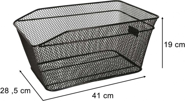 Metalen fietsmand voor drager zwart 25kg