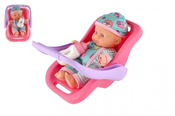 Baby Doll With Carry Seat And Bottle