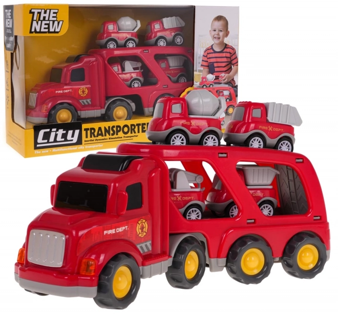 Interactive Tow Truck and Fire Engine Set