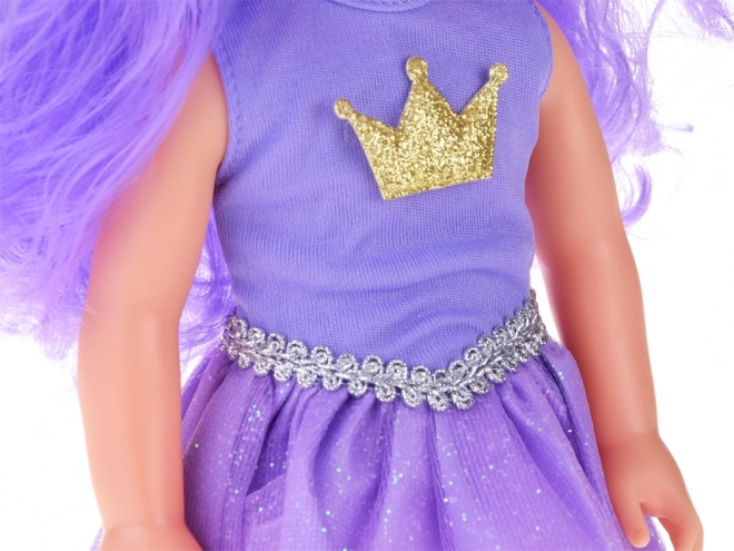 Queen of Purple Doll with Purple Hair 38 cm