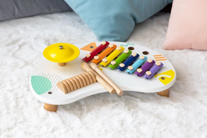 Wooden Musical Instrument Table for Toddlers