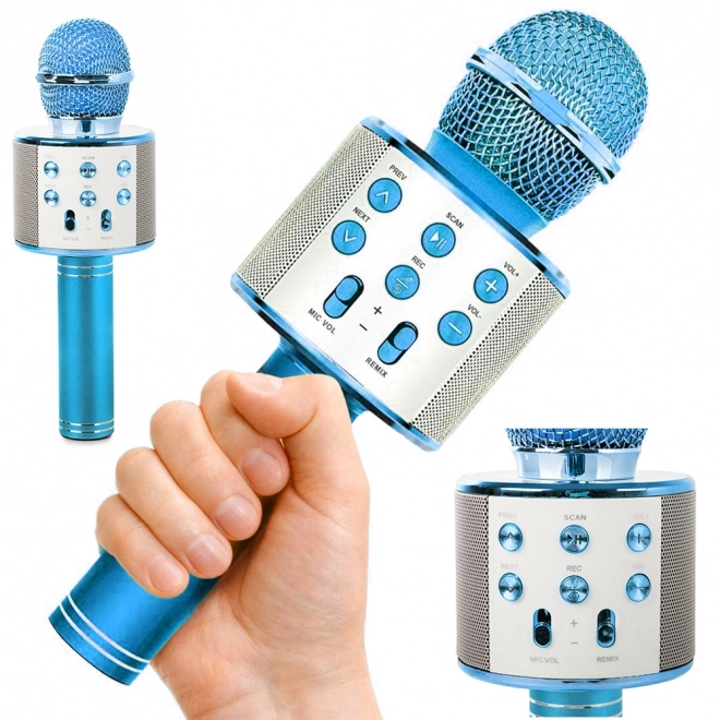 Wireless Karaoke Microphone Speaker – blue