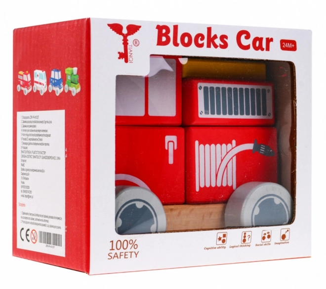 Wooden Fire Engine Toy