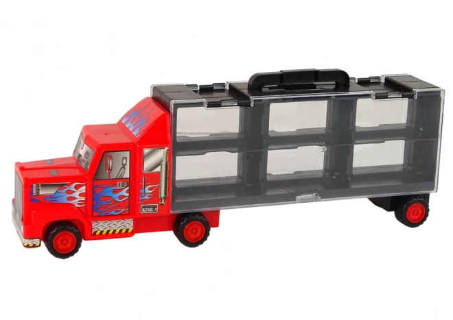 Large Transport Truck with Racing Cars