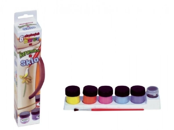 Acrylic Paint Set - 6 Colors for Ceramic, Glass, Stones