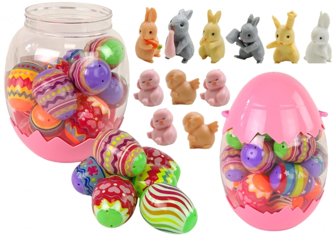 Easter Surprise Eggs with Bunny Figures