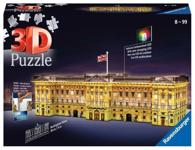 Ravensburger Glowing 3D Puzzle Night Edition Buckingham Palace