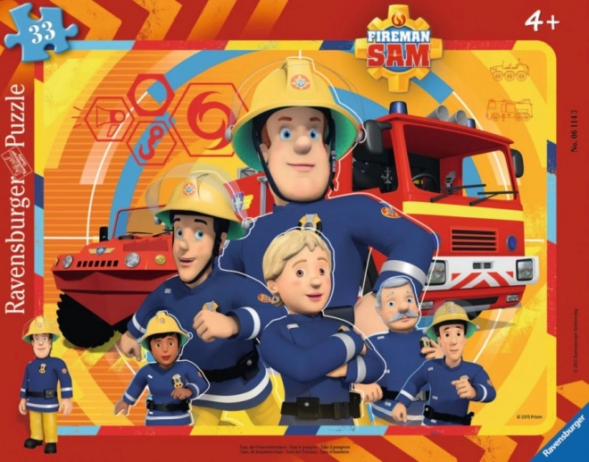 Colorful Ravensburger Fireman Sam Puzzle 33 Pieces