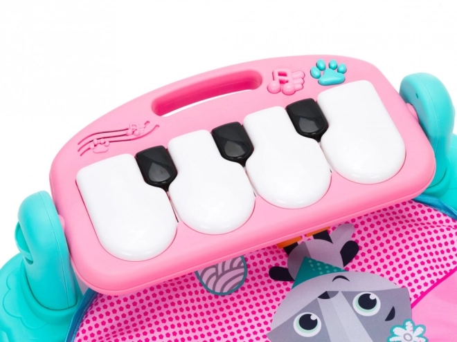 Baby Play Mat with Piano and Projector – pink