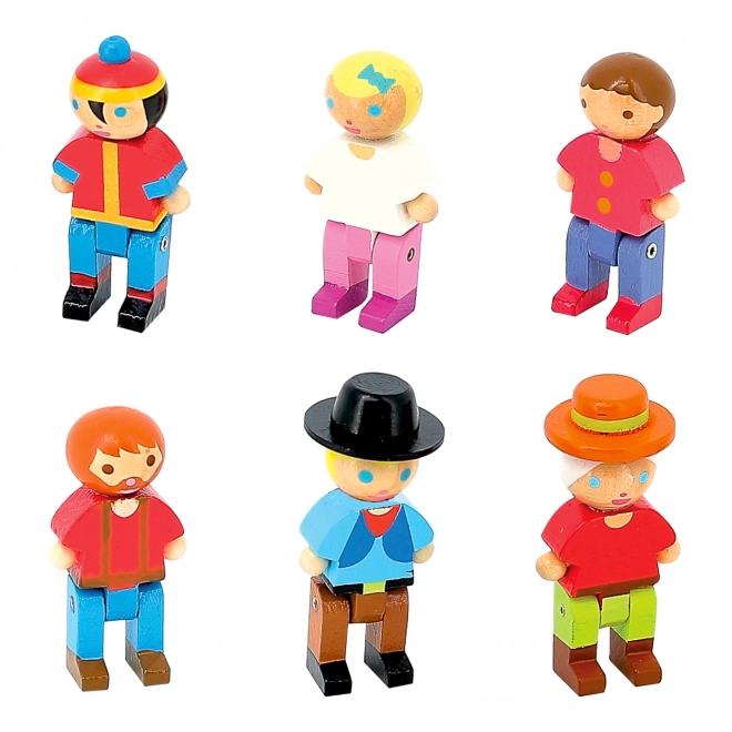 Jeujura Wooden Figures for Building Sets