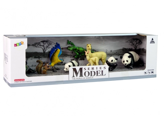 Animal Figures Set - Parrot and Panda