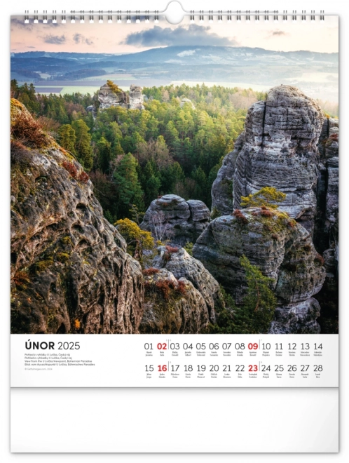 Wall Calendar Tour of Czech Landscapes 2025