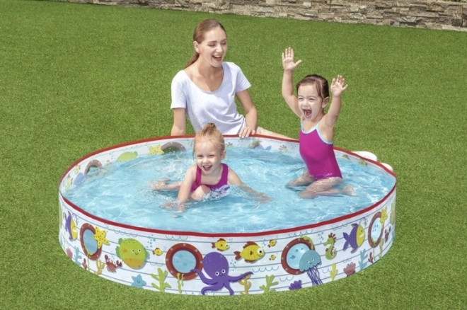 Inflatable Children's Pool with Coral Reef Design