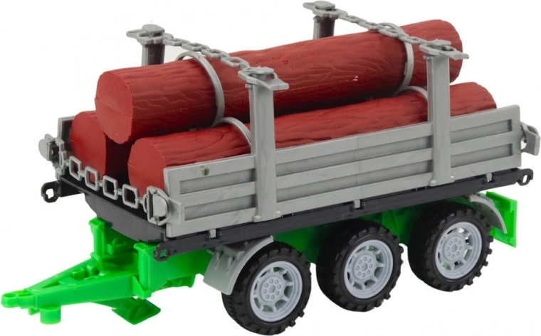 Rimorchio per legname con tronchi inclusi