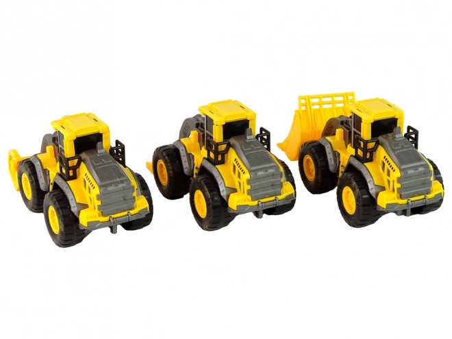 Yellow Construction Vehicle Set - 3 Models