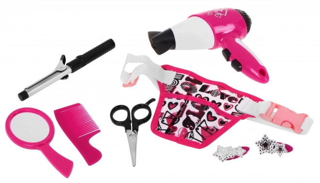 Interactive Hairstyling Set for Kids 3+ Little Hairdresser with Hairdryer and Accessories