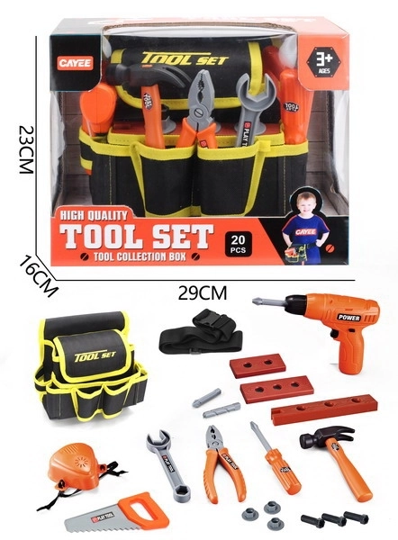 Tool Belt Set with Interactive Drill for Kids 3+