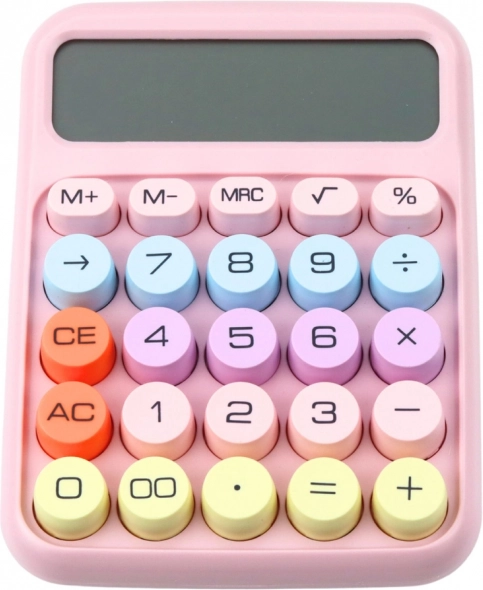 Rosa Batteriebetriebener Taschenrechner für Büro und Schule