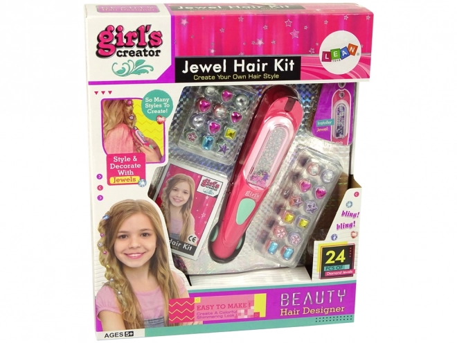 Jewelry and Hair Decoration Set with Bead Applicator