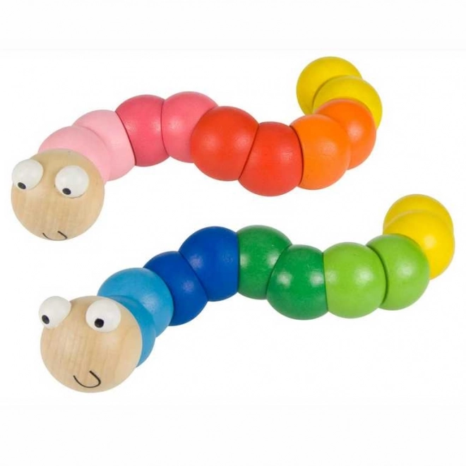 Colorful Wooden Worm Toy