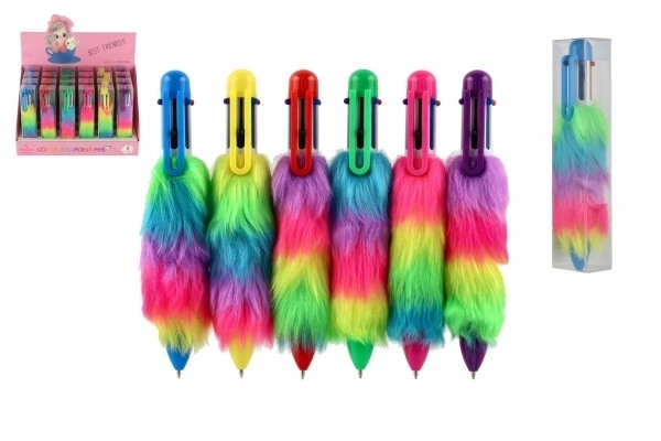 Colorful Plush Pen with Six Colors