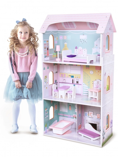 Strawberry Dollhouse with Three Levels