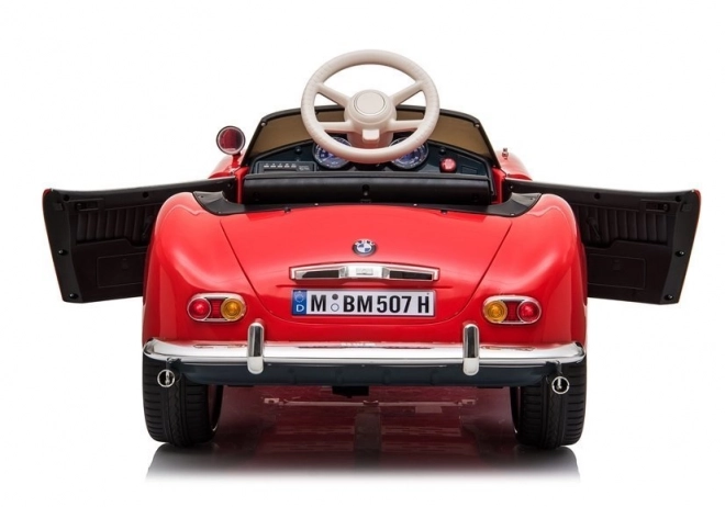 Red Retro Ride-On BMW Car