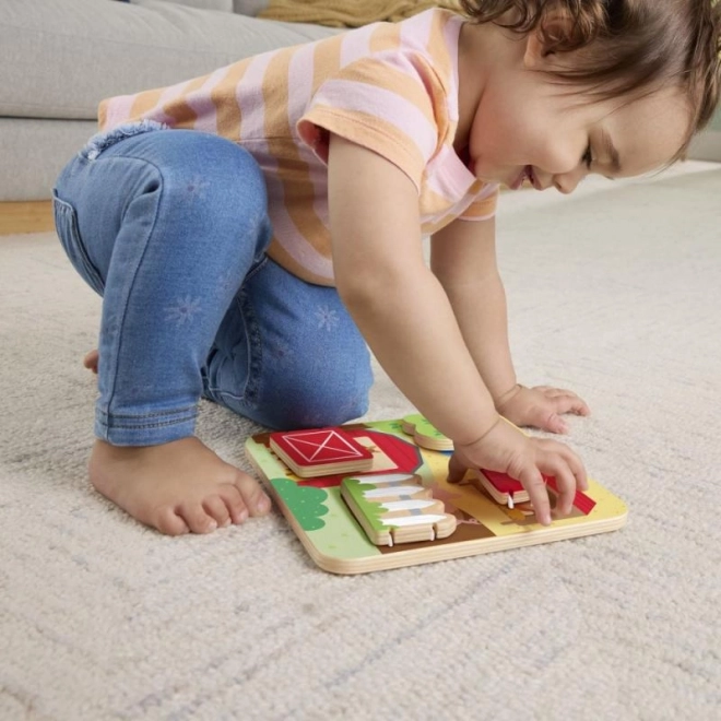 Fisher-Price Wooden Hide-and-Seek Game with Animals