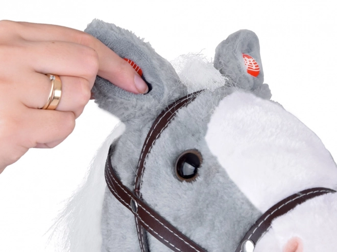 Interactive Hobby Horse with Gallop Sound and Movable Jaw