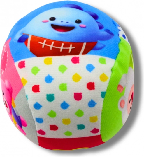 Colorful soft ball with rattle for baby 9 cm