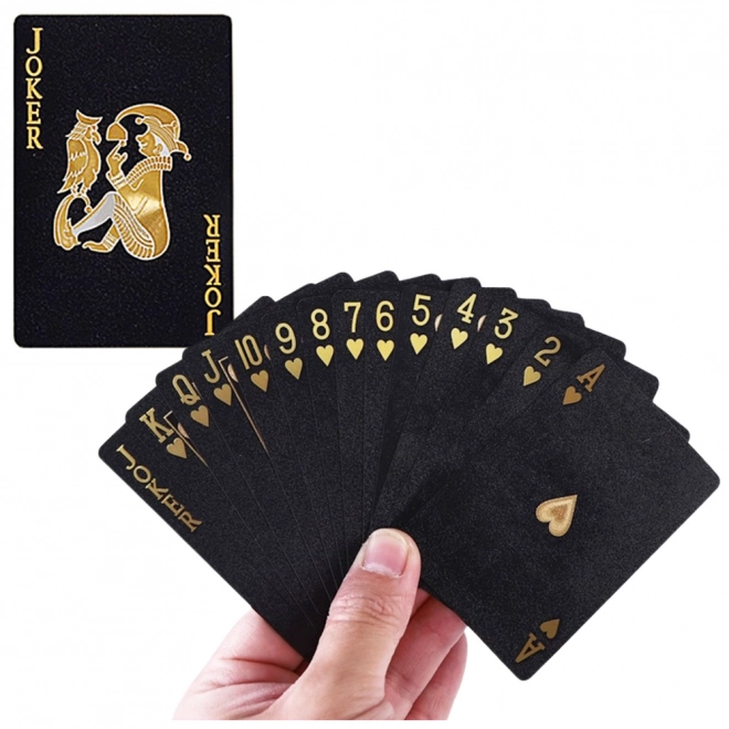 Black plastic playing cards with elegant design 54 cards
