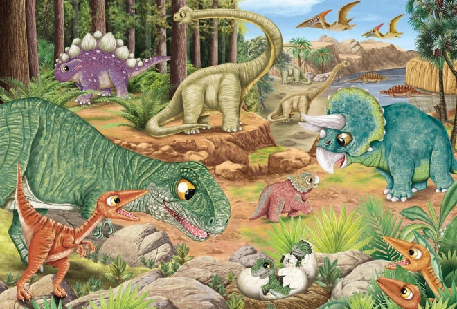 Schmidt Dinosaur Puzzles - 3x24 Pieces