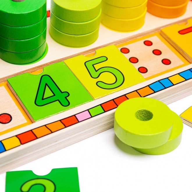 Number Stacking Board by Bigjigs Toys