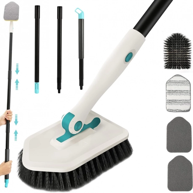 Multi-Function Cleaning Brush 3-in-1 Set with Microfiber and Sponge